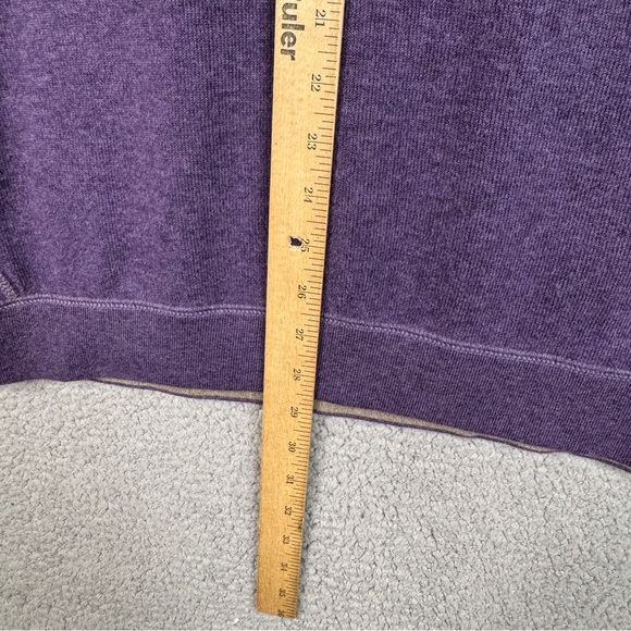 Tommy Bahama Sweater XL Brown/Purple Reversible Cable-Knit Heavyweight 1/4 Zip - Picture 13 of 16